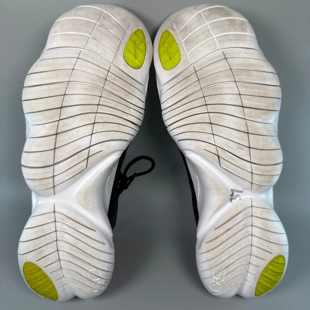 Nike Free RN 5.0 Womens Size 9 Running Shoes Volt Black White Lace Train Sneaker - Picture 16 of 16